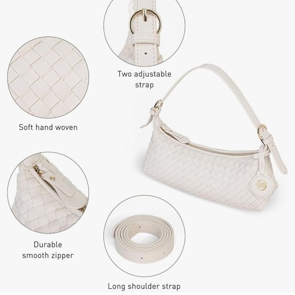 Cream/white woven purse - Picture 4 of 5